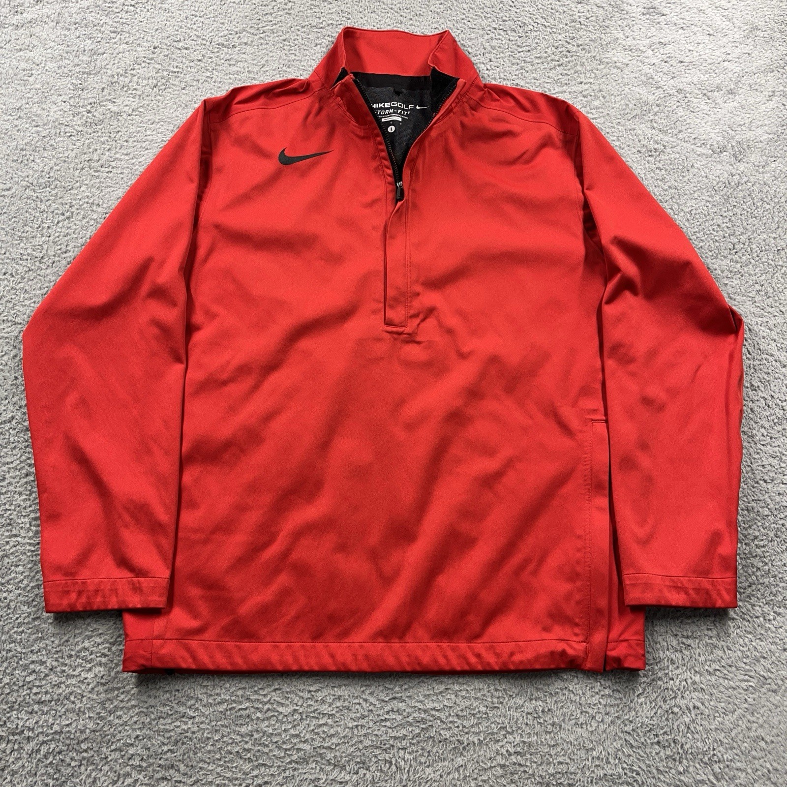 SACAI X NIKE Giacca Nike Golf Uomo Grande Rossa Storm Fit 5 1 2 Zip Impermeabile Tasca Tecnica