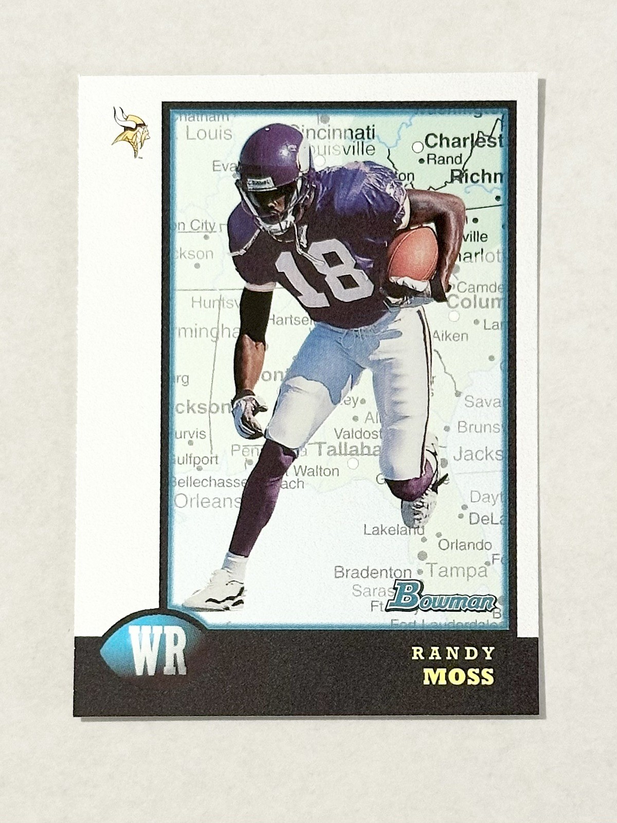 1998 Bowman  Randy Moss Interstate Rookie Card RC #182 Vikings