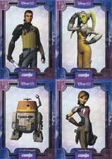 4 CARD STAR WARS REBELS DISNEY 100 LOT.