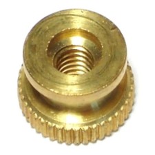 8-32 Brass Coarse Thread Knurled Nuts