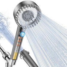 Ion Drops Filtered Shower Head with Handheld, High Pressure 4 Spray Mode Show...