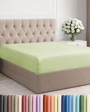 Full Fitted Bed Sheet - Bottom Single Fitted Sheet Only - Ultra-Soft Hotel Lu...