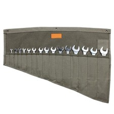 Wrench Roll Organizer, Rolled Tool Pouch Bag ,16 Pockets Canvas Tool Bag