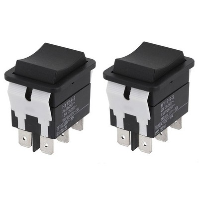 2 Stück Ein Aus Ein Wippschalter Nennbar für 125/250 V und Entwickelt für ein