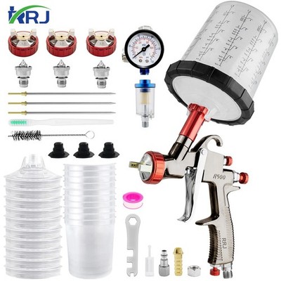 LVLP R500 Air Spray Gun 1.3/1.7/2.0mm Nozzle Car Paint Sprayer Gun Mixing Cup