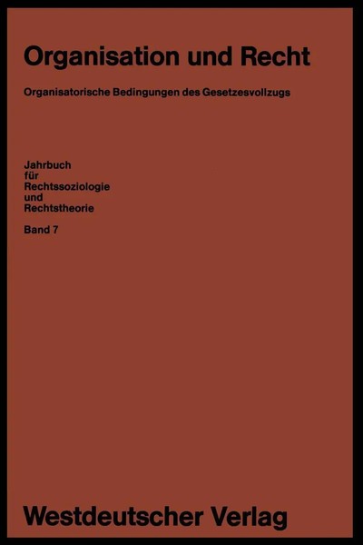 Erhard Blankenburg | Organisation Und Recht | Taschenbuch | Deutsch (1980)-image