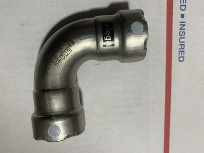 3/4  95010 Viega MegaPress 90 Elbow Stainless 304 Press Pipe Fitting Model 4116