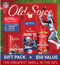 Old Spice NFL Holiday Gift Set for Men – Antiperspirant Deodorant, Body Wash !