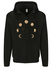 Moon Phases Eclipse Full Moon Supermoon Mens Zip Up Hoodie