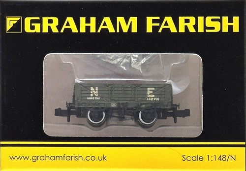 Graham Farish 377-062 5 Plank Open Wagon 132701 with Load NE Livery - Weathered | Condition: Used