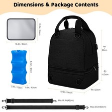 Black Diaper Bag Backpack with Charging Port