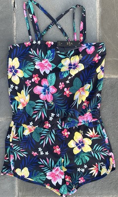 Abercrombie Kids Girls Pool To Play Swimsuit Romper Size 11/12 Medium 11  12 NWT