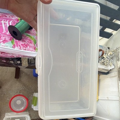Sterilite 2-Pack 6 Qt Clear Plastic Rectangular Stackable Snap Lid Containers