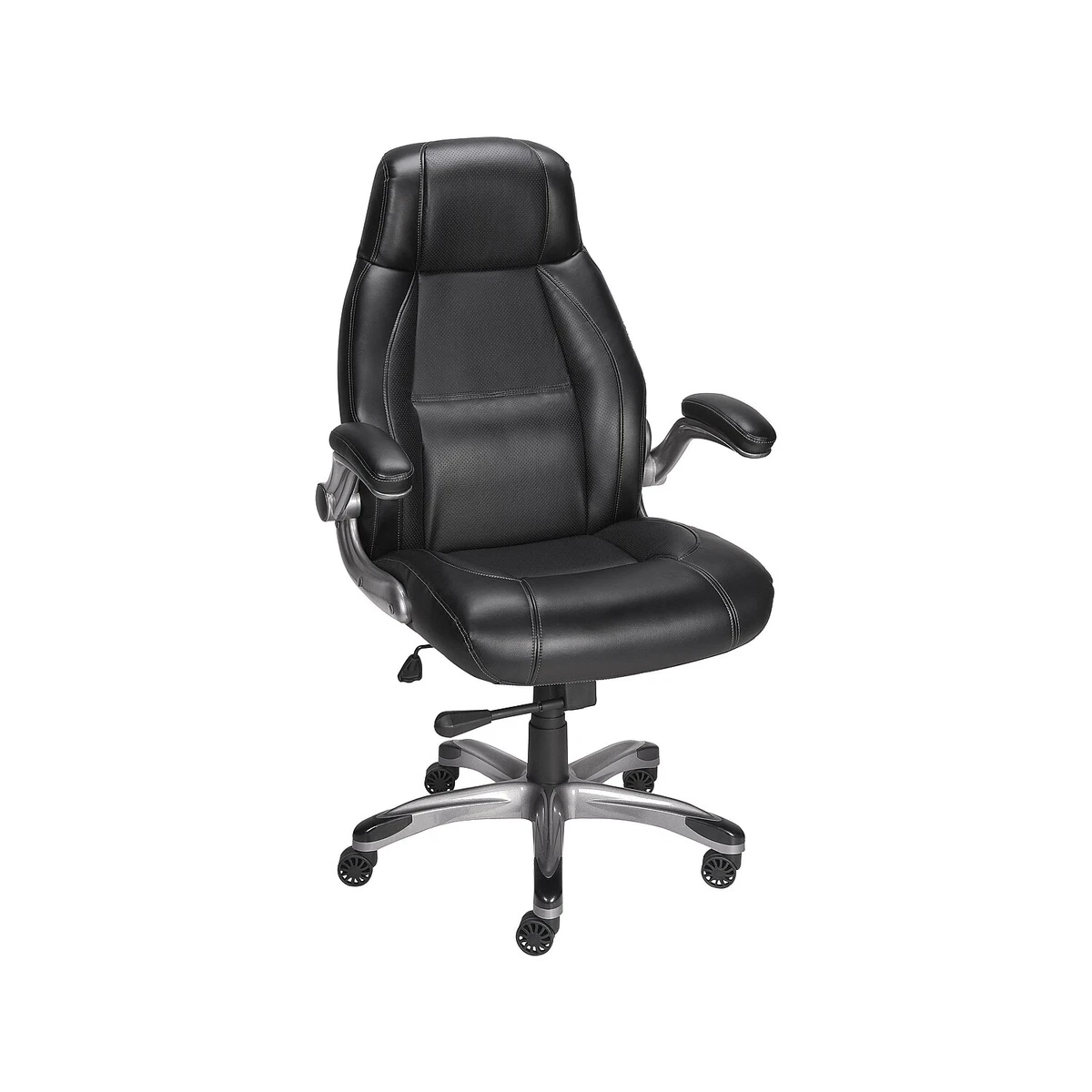 Staples Torrent Bonded Leather Manager Chair Glossy Black 2 Pack