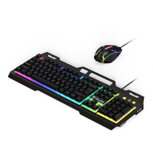 Gaming Keyboard and Mouse Wired Colorful Glowing Mechanical Feel Backlit For PC - Picture 6 of 15