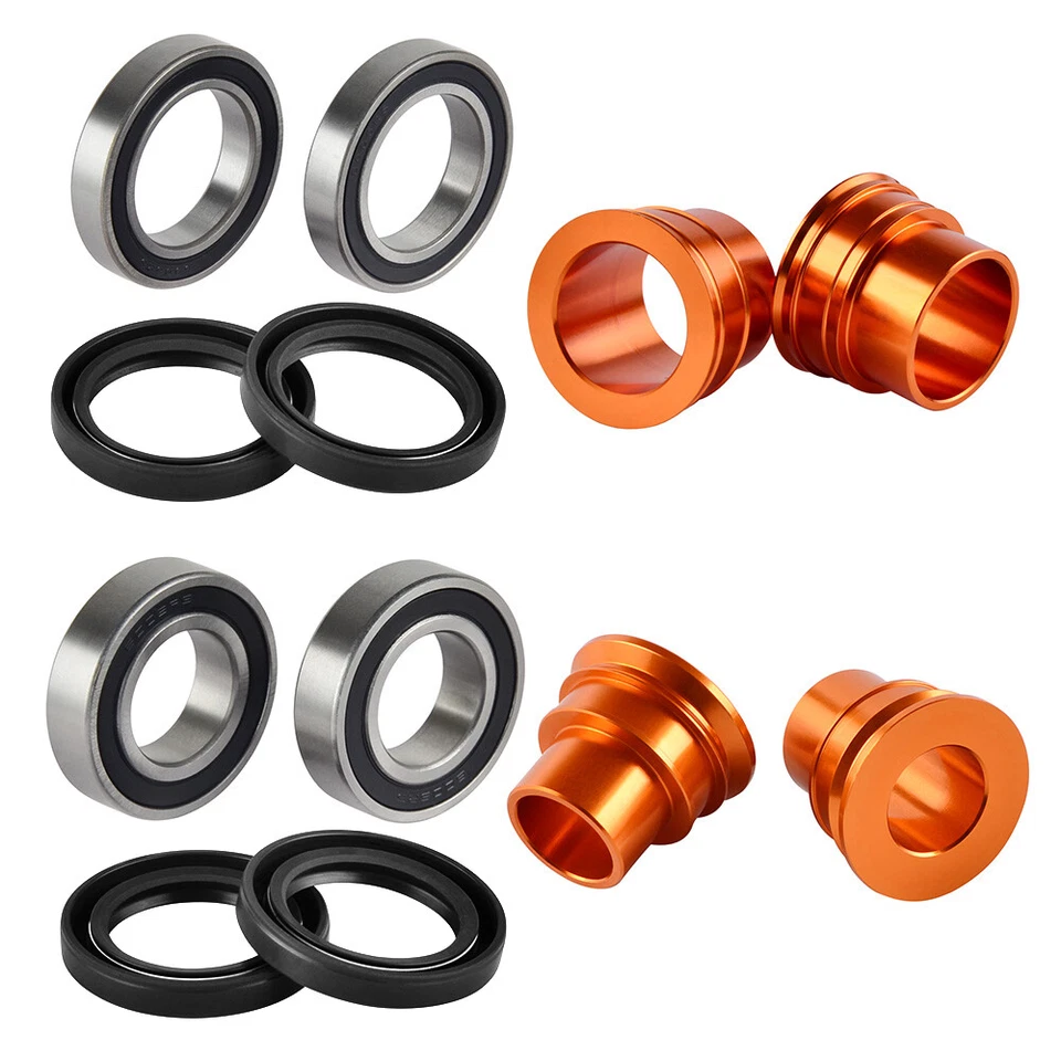Front Rear Wheel Spacers Seals Bearings For KTM 125-530 EXC EXCF XCW SMR 2003-15 - Image 4 of 4