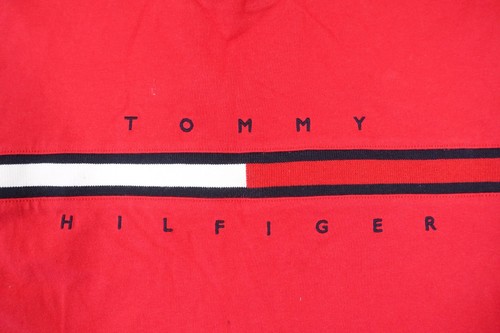 TOMMY HILFIGER RED 2XL REGULAR STRIPED GRAPHIC EMBROIDERED TEE TSHIRT DEFECT - Picture 4 of 7