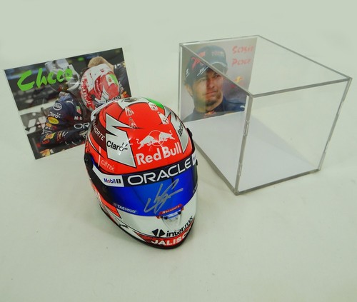 Sergio Perez Signed 2023 F1 Austrian GP 1/2 Scale Mini Helmet in Case w/BAS COA - Picture 2 of 18