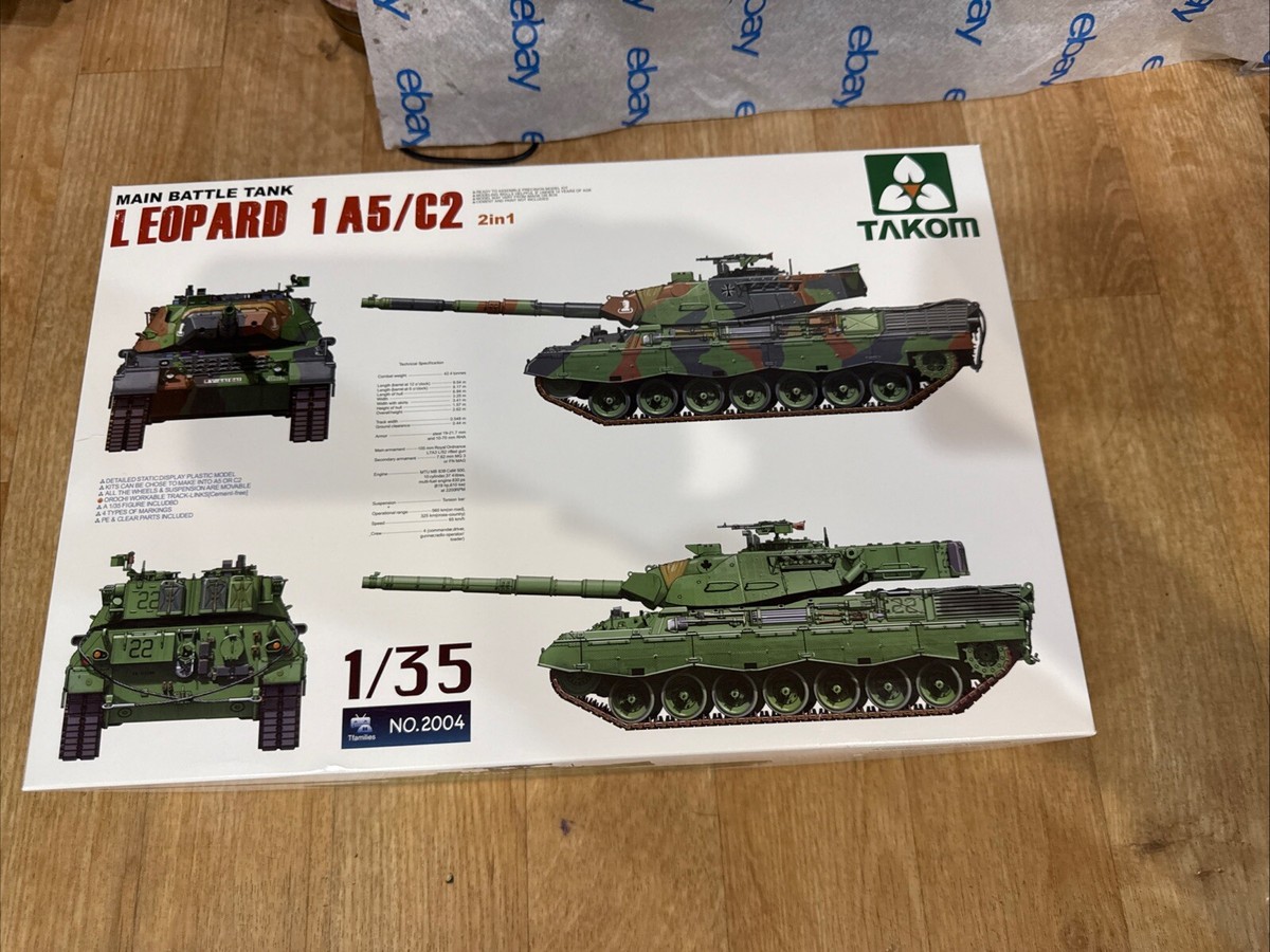 TAKOM 1/35 レオパルト 1A5/C2 2in1 プラモデル TAKOM 2004 1/35 MAIN BATTLE TANK LEOP ARD 1A5/C2 2in1 Plastic