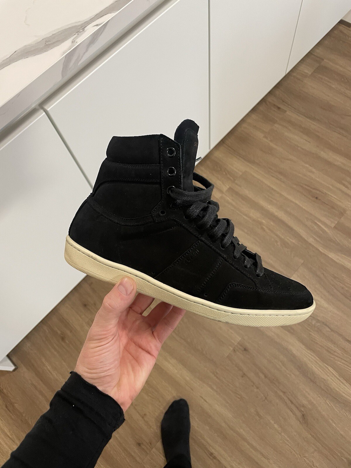 Sneakers alte Saint Laurent scamosciate Sl 10H 100% autentiche!