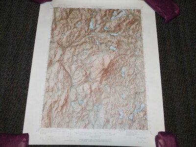 VINTAGE 21'' X 17'' 1963 MONADNOCK NEW HAMPSHIRE GEOLOGICAL SURVEY TOPOGRAPHIC MAP