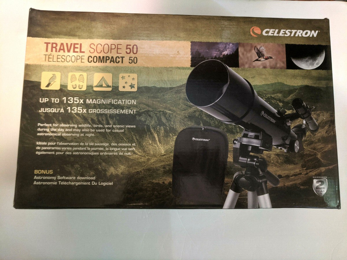 Celestron 50mm Travel Scope Portable Refractor Telescope