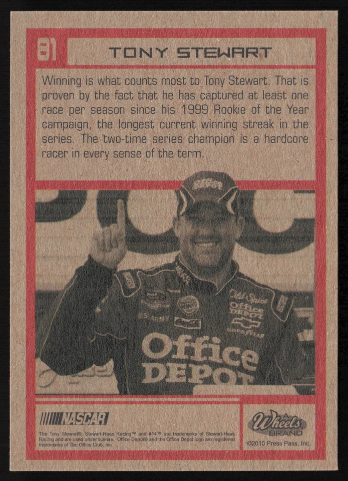 2010 Wheels Element #81 Tony Stewart - Image 2 of 2