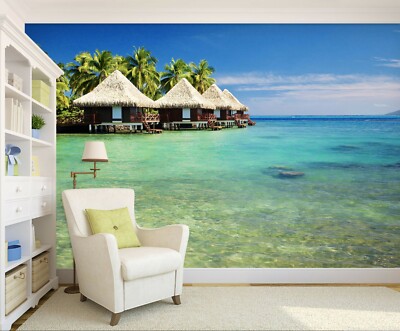 3D Sea View Cottage G621 Wallpaper Mural Self-adhesive Removable Sticker Joy