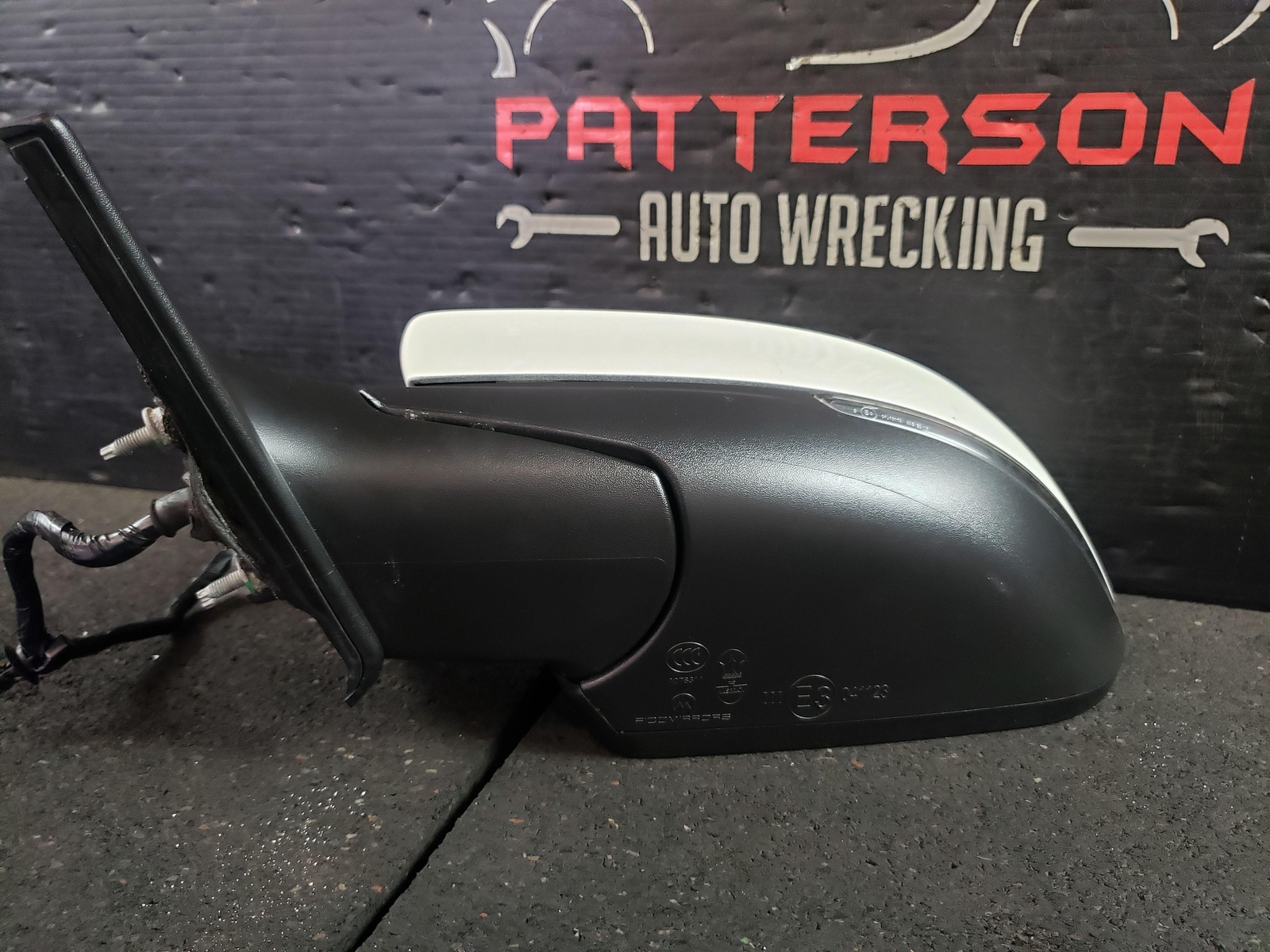 14-17 MASERATI GHIBLI POWER FOLD DRIVER SIDE VIEW DOOR MIRROR HEATED WHITE BAM