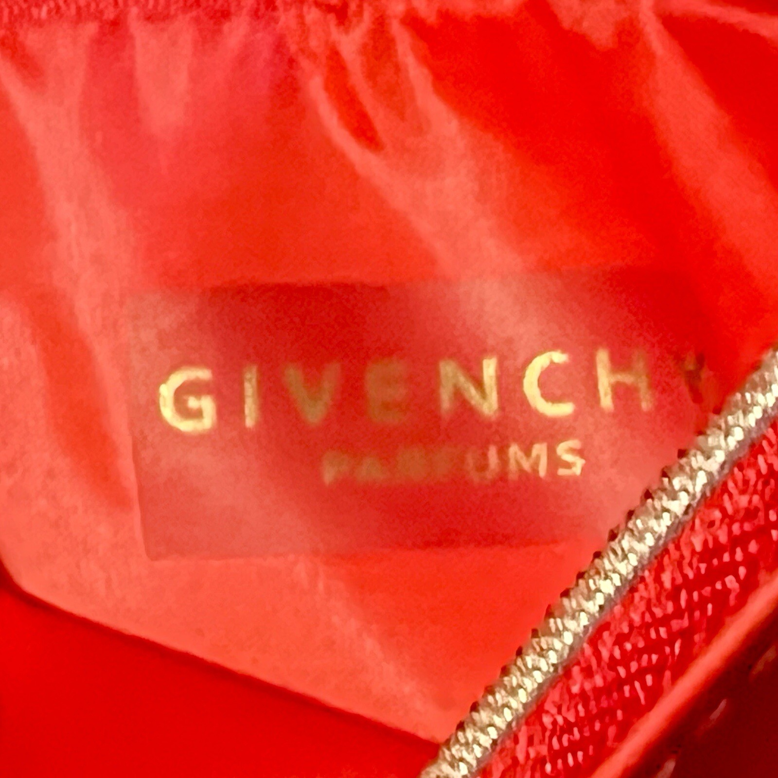 Givenchy Parfums red makeup pouch. - image 4