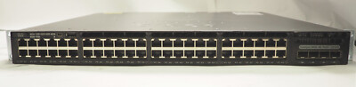 Cisco Catalyst 3650 WS-C3650-48FD-L V04 48-Port PoE+ 2x10G Switch 2 x 1025W PSU