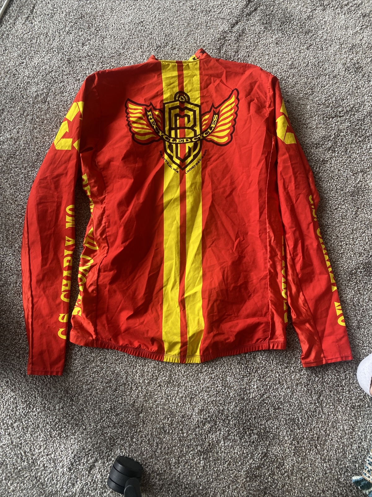 recycled cycles rain jacket seattle vintage mens larg… Gem