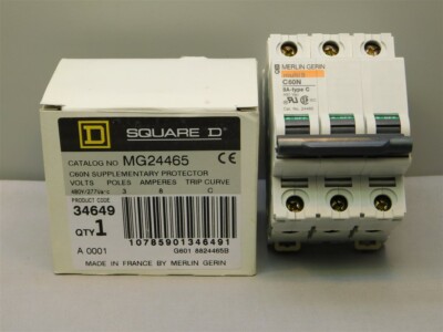 Square D Merlin Gerin MG24465 Multi9 C60N Supplementary Protector 3-Pole 8A 