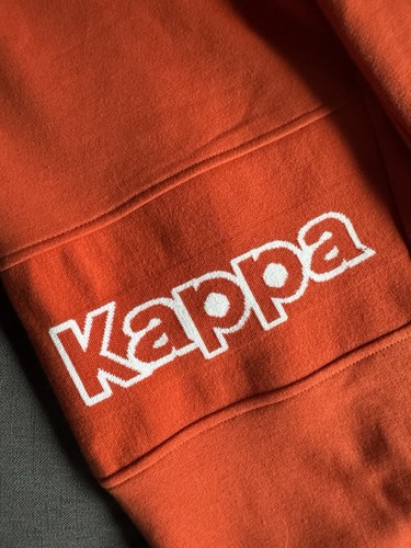 Kappa Jogger Sweatpants Orange Pumpkin / White (Slim Fit) Men's Small S - Picture 3 of 10