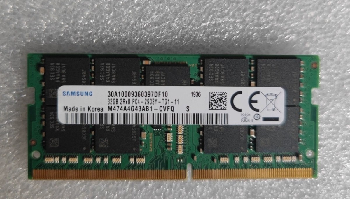 Samsung 32GB Laptop ECC SODIMM RAM DDR4 3200 2933 2666 260p PC4