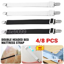 4/8X Elastic UK Sheet Straps Fasteners Clips Bed Mattress Grippers Suspender