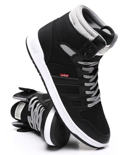 Levi's BB HI Lace Up Men's Casual Shoes Black Gray 510284-07A1 BRAND NEW