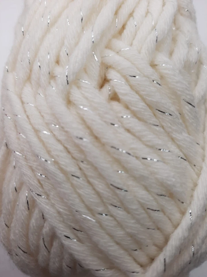 Häkelgarn mit Lurexfaden Strickgarn Glitzerwolle Mützenwolle -40x50gr - Bild 2 von 4