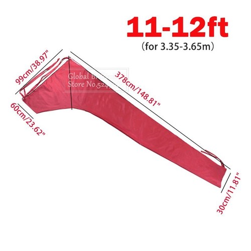 420D Segelabdeckung rot - Großsegel Ausleger Abdeckung 8-9ft, 9-10ft, 10-11ft, 11-12ft, 12-13ft - Bild 18 von 22