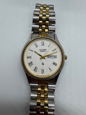 メゾチント　vintage Art Citizen Quartz 5500-075927 Vintage Rare Wrist Watch Retro Old Date