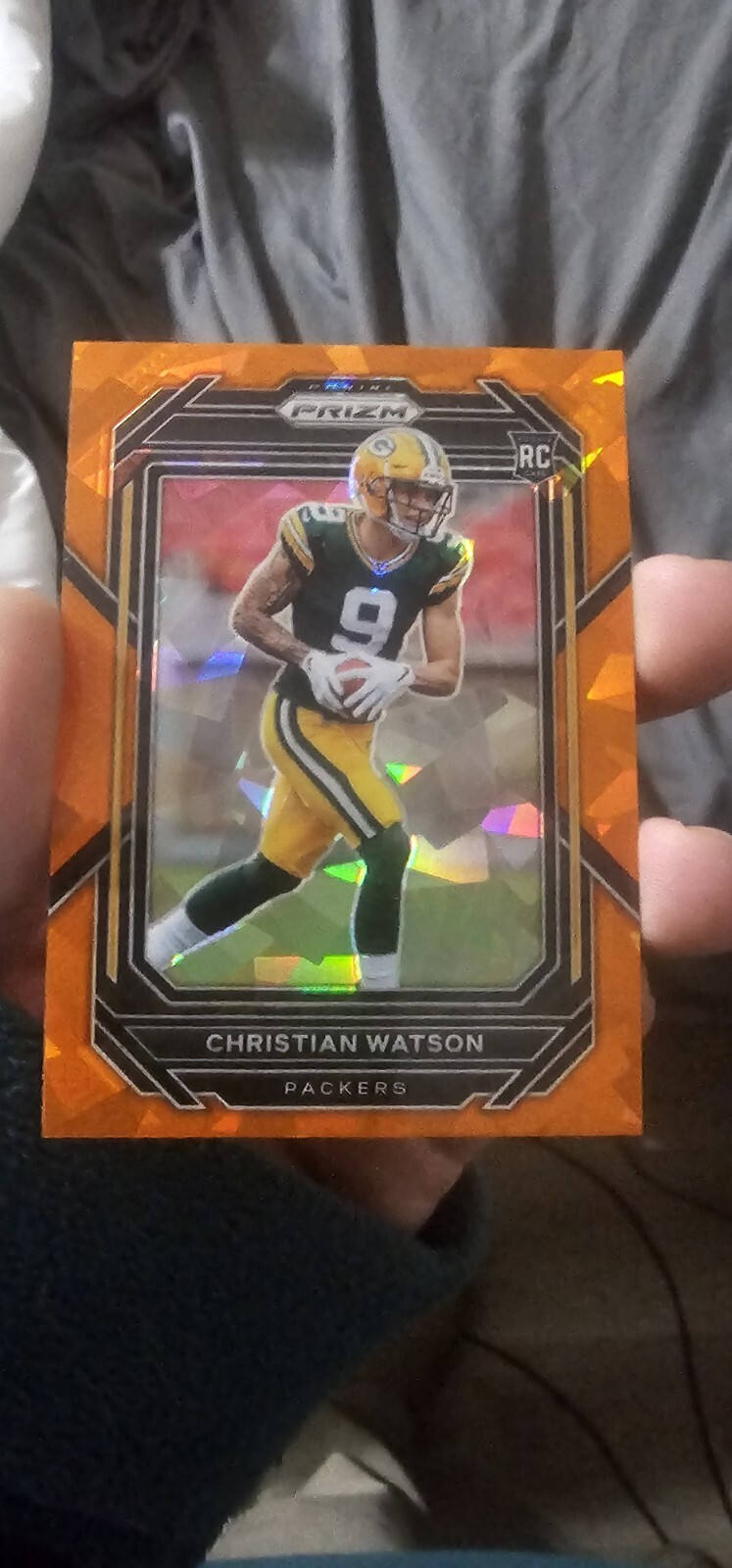 2022 Panini Prizm Prizms Orange Ice #314 Christian Watson