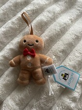 ORIGINAL RELEASE BNWT JELLYCAT FESTIVE FOLLY GINGERBREAD FRED PLUSH ORNAMENT