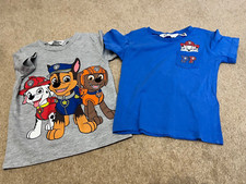 E.  Paw Patrol T-Shirts x 2 - blue & Grey - size 98/104cm - excellent condition