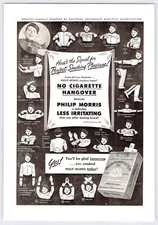 COLLEGE FOOTBALL SIGNALS PHILLIP MORRIS CIGARETTES 1948 Magazine Ad 1940's MX75