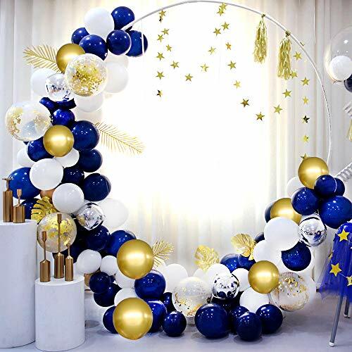 Balloon Arch Garland Kit 146pcs Navy Royal Blue and Gold Balloon Confetti - Picture 2 of 6