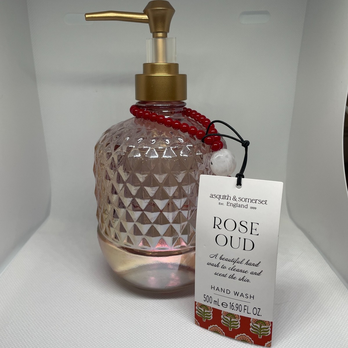 Asquith & Somerset Rose Oud | scented hand wash glass bottle soap