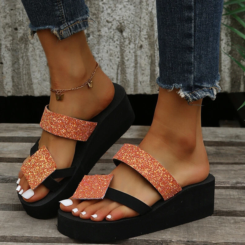 Sequin platform best sale sandals