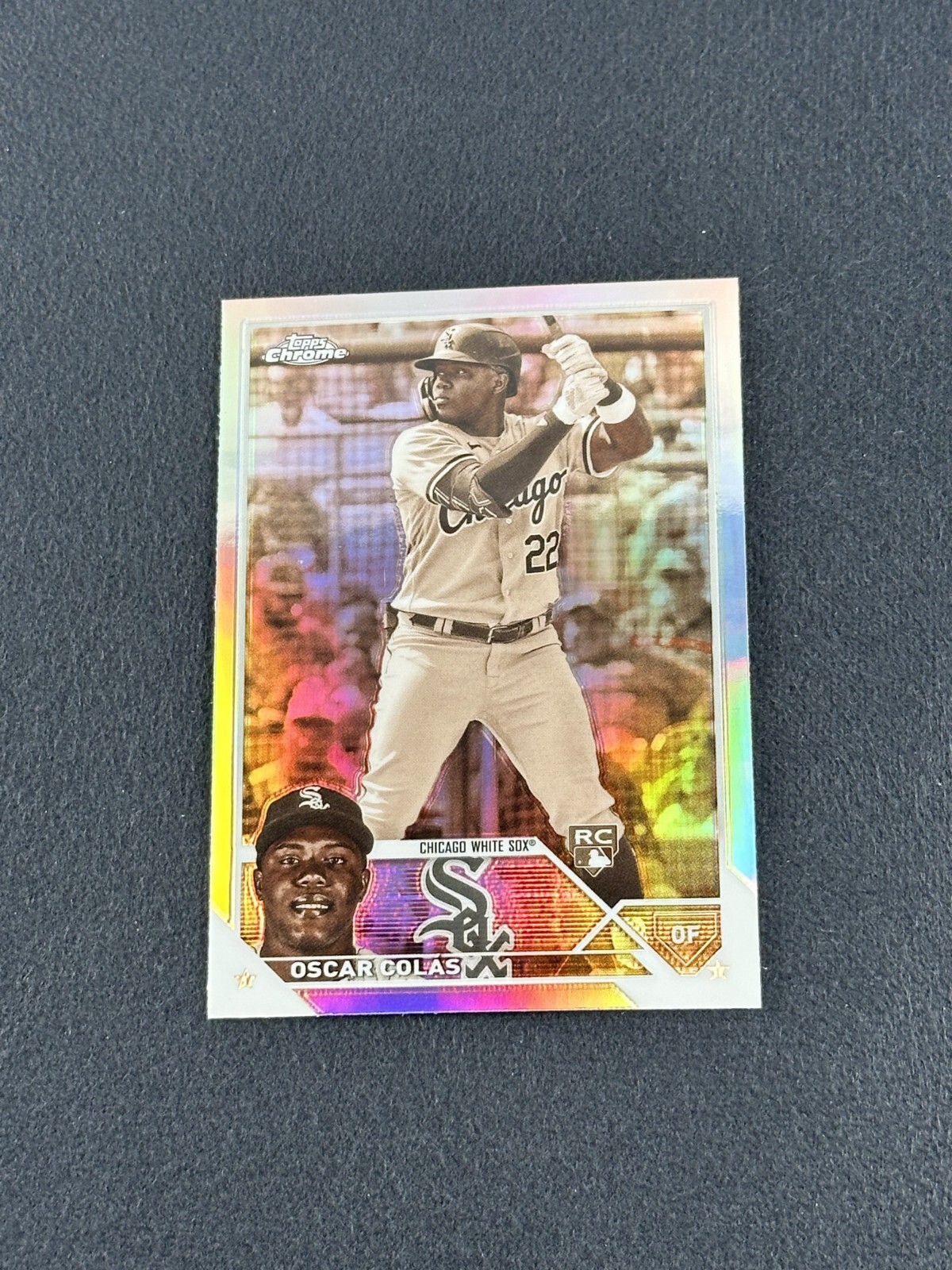 2023 Topps Chrome OSCAR COLAS Sepia Refractor RC #145 Chicago White Sox