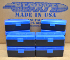 38 SPL / .357 MAG 10 x 50 ROUND PLASTIC AMMO BOXES (BLUE / BLACK)