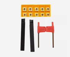 1/2" Shanks Carbide Indexable Turning Tool Lathe Tool Insert Holder Bit Set 2Pcs